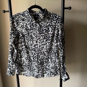 J. Crew Black and White Button Down Shirt